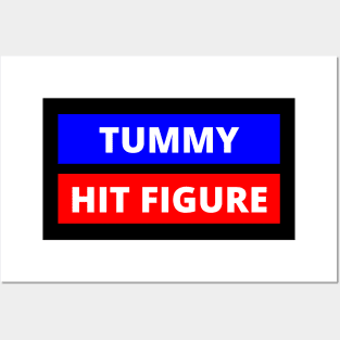 Tummy- Hit-Figure Humor Edit Posters and Art